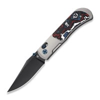 Tycho M390 Clip Point, Gray Ti & Fat Carbon, Black DLC