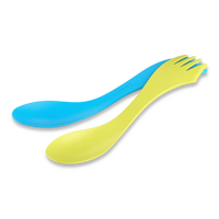 Spork Large 2-pack lime+cyan