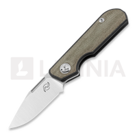 Liong Mah Designs - Traveller Clip Point, Green Micarta