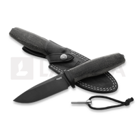 Acha - Black Burlap - Black blade