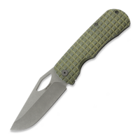 McNees Custom Knives - Little Dixon, Green/Blue Frag Titanium