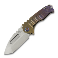 Genesis T S45VN Tumbled Tanto, Bronze/Violet Fade 