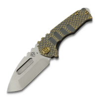 Genesis T S45VN Tumbled Tanto, Cement/Bronze 