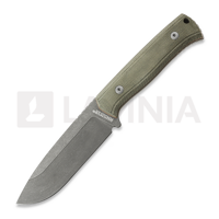 NN Knives - Adventurer II NC Milled, Green Micarta, Leather Sheath