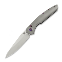 Aura Auto, Zirblast Titanium with Timascus Clip