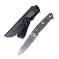 Black Thorn Green Micarta Satin with titanium bolster