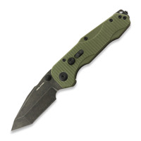 Evolution Ironclad Tanto, Green G-10, Blackwash