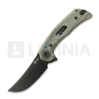 PL-7, Green/Black Micarta, Black PVD