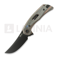 PL-7, Red/Black Micarta, Black PVD