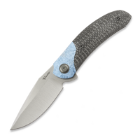 TF-4, Blue Crystallized Titanium & Carbon Fiber, Satin