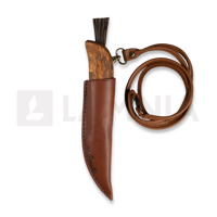 Mushroom knife with leather cord