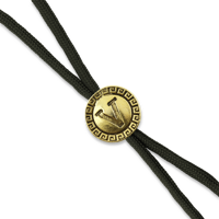 Black Lanyard with Shield Bead
