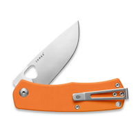 The Folsom - Orange / Stainless / G10 / Straight