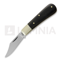 Twisted Assisted - T.A. Sheffield Clip Point Barlow, Black Burlap Micarta