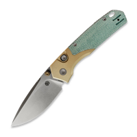 Psyop 299 - Satin - Ti Bolster + Norplex UltreX Micarta, teal