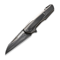 Falcaria Damasteel, Polished/Bead Blasted Ti