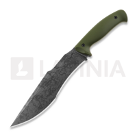 Lanzeta, no choil, apo wash, od green, black sheath