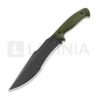 Lanzeta, no choil, dark wash, od green, black sheath