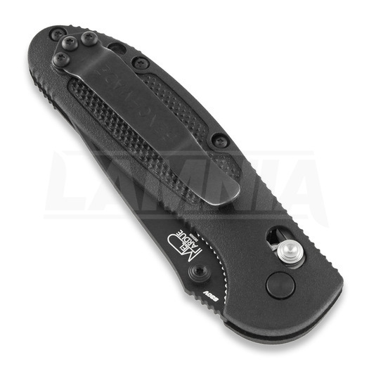 Benchmade Mini-Griptilian 折り畳みナイフ, サムスタッド, 黒 556BK-S30V
