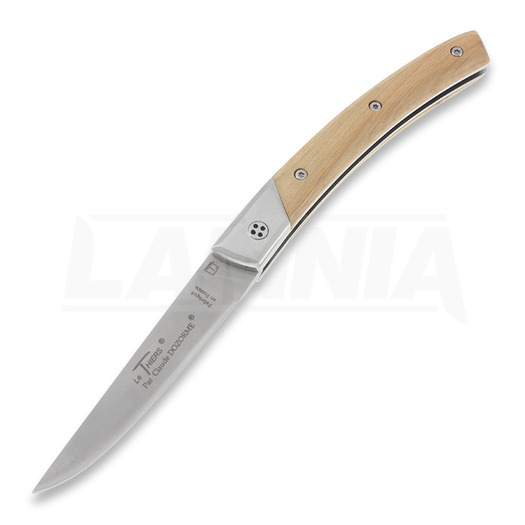 Claude Dozorme Thiers Secret סכין מתקפלת, juniper wood