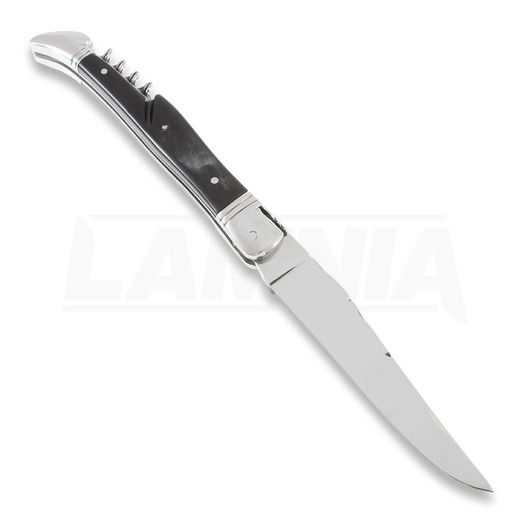 Claude Dozorme Laguiole knife סכין מתקפלת, corkscrew, black horn