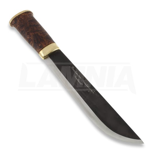 Нож Kauhavan Puukkopaja Leuku knife 210, curly birch, stained