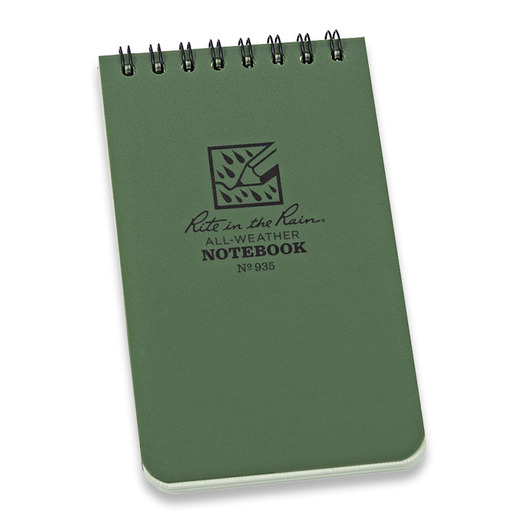 Rite in the Rain 3 x 5 Top Spiral Notebook, verde