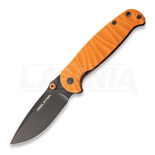 RealSteel H6 Orange Black Blade folding knife 7782