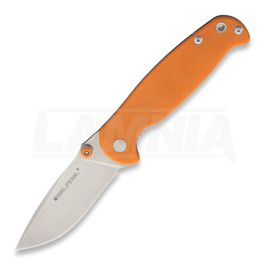 RealSteel H6-S1 Framelock 折り畳みナイフ, オレンジ色 7776
