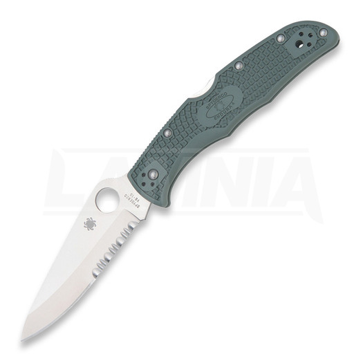 Spyderco Endura 4 folding knife, FRN, foliage green, combo edge C10PSFG