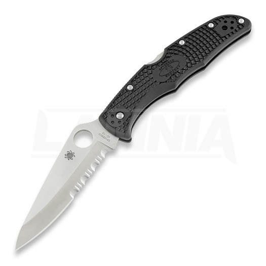 Skladací nôž Spyderco Endura 4, FRN, čierna, zúbkovaný C10PSBK