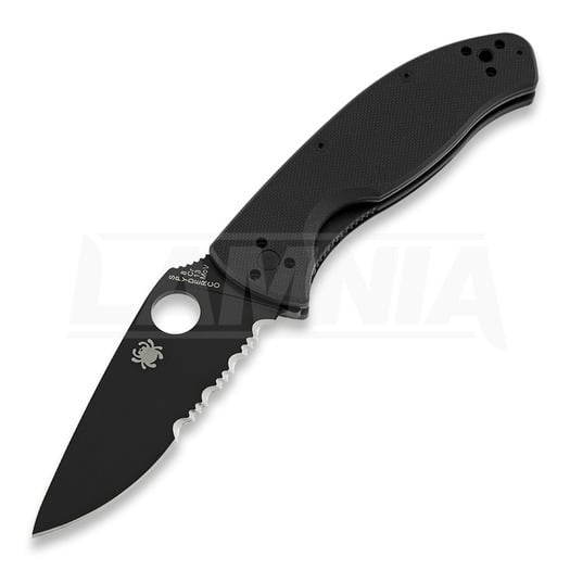 Skladací nôž Spyderco Tenacious, čierna, zúbkovaný C122GBBKPS