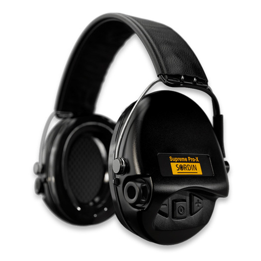 Chrániče uší Sordin Supreme Pro-X, Hear2, Leather band, černá 75302-XL-02-S