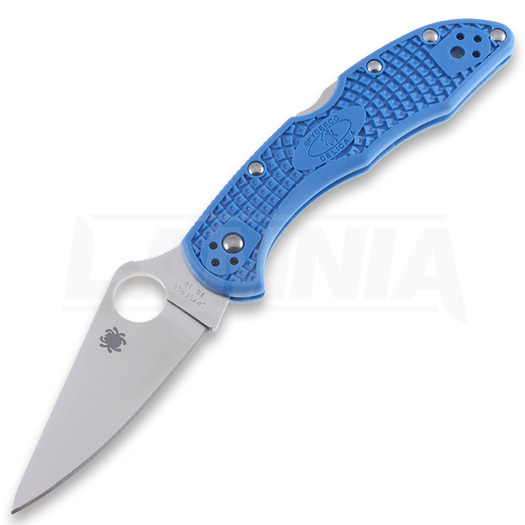 Spyderco Delica 4 折叠刀, FRN, Flat Ground, 藍色 C11FPBL