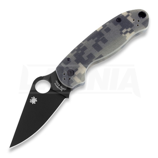 Spyderco Para 3 folding knife, black, camo C223GPCMOBK