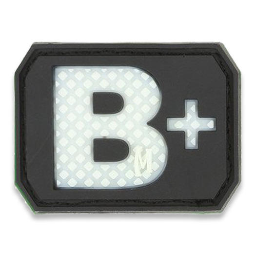 Maxpedition B+ Blood type patch, glow BTBPZ