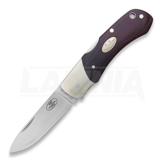 Fällkniven FH9 Maroon Micarta without clip folding knife FH9S