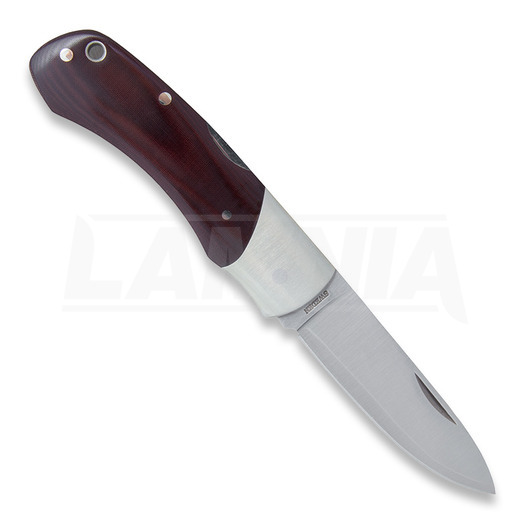 Fällkniven FH9 Maroon Micarta without clip folding knife FH9S