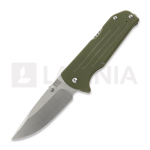 Saliekams nazis 1881 Knifeworks Bourbon, OD Green G-10