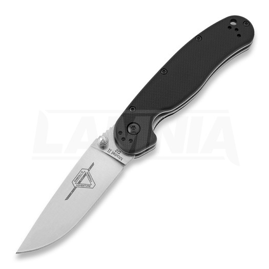 Ontario RAT-2 D2 folding knife, satin, black 8828
