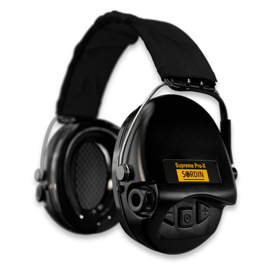 Sordin Supreme Pro-X earmuffs, Hear2, Black band, black 75302-X-02-S