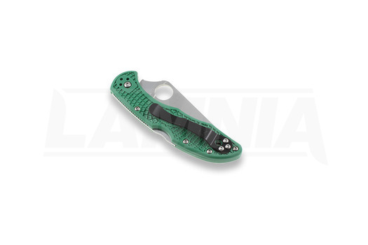 Spyderco Delica 4 折叠刀, FRN, Flat Ground, 綠色 C11FPGR