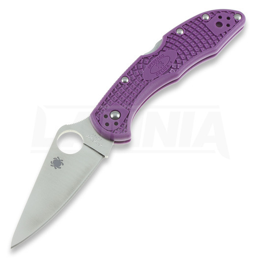 Spyderco Delica 4 折叠刀, FRN, Flat Ground, 紫色 C11FPPR