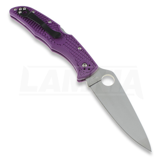Spyderco Endura 4 folding knife, FRN, Flat Ground, purple C10FPPR