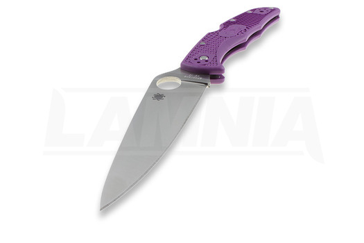 Spyderco Endura 4 összecsukható kés, FRN, Flat Ground, lila C10FPPR