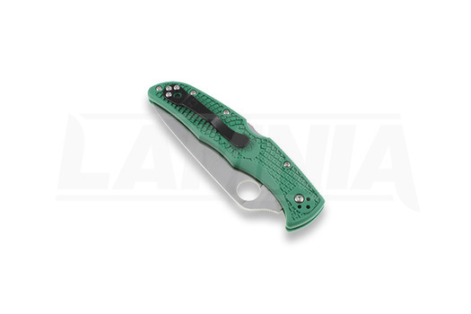 Spyderco Endura 4 folding knife, FRN, Flat Ground, green C10FPGR