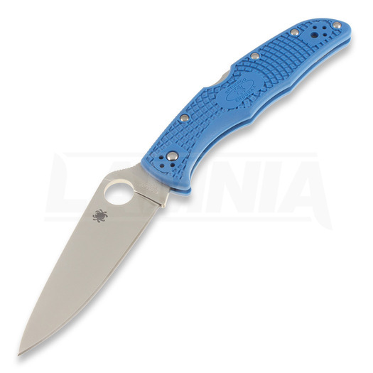 Couteau pliant Spyderco Endura 4, FRN, Flat Ground, bleu C10FPBL