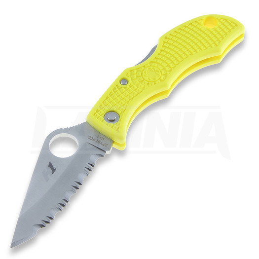 Spyderco Ladybug 3 folding knife, FRN, yellow, combo edge LYLS3