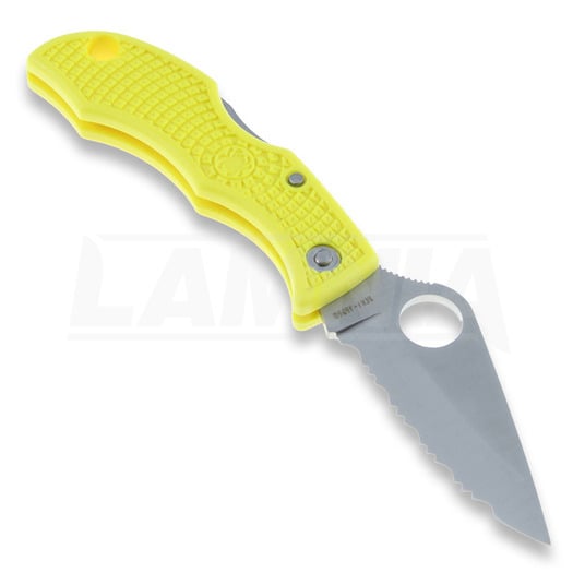 Spyderco Ladybug 3 összecsukható kés, FRN, sárga, fűrészfogú LYLS3