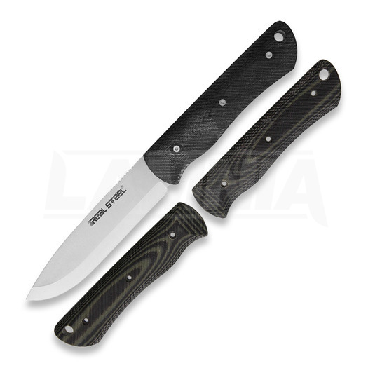 Couteau RealSteel Bushcraft individual + G10 black/green scales 3714